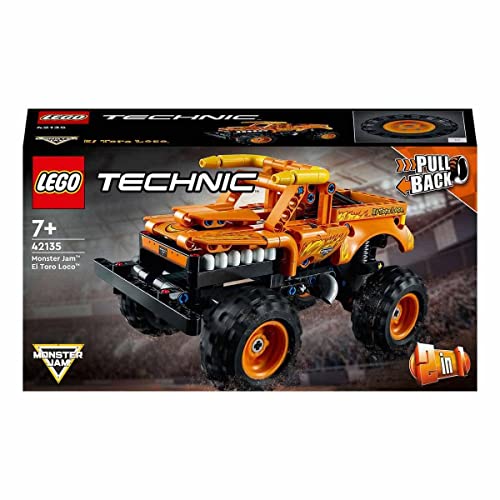 LEGO 42135 Technic Monster Jam EL Toro Loco, Monster Truck-Spielzeug ab 7 Jahre, Spielzeugauto-Set für Jungen und Mädchen, Offroader mit Rückziehmotor von LEGO