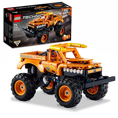 LEGO 42135 Technic Monster Jam EL Toro Loco, Monster Truck-Spielzeug ab 7 Jahre, Spielzeugauto-Set für Jungen und Mädchen, Offroader mit Rückziehmotor von LEGO