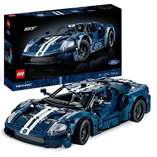 LEGO 42154 Technic Ford GT 2022 Auto-Modellbausatz für Erwachsene, Supercar im Maßstab 1:12 mit authentischen Merkmalen, fortschrittliches Sammlerset von LEGO
