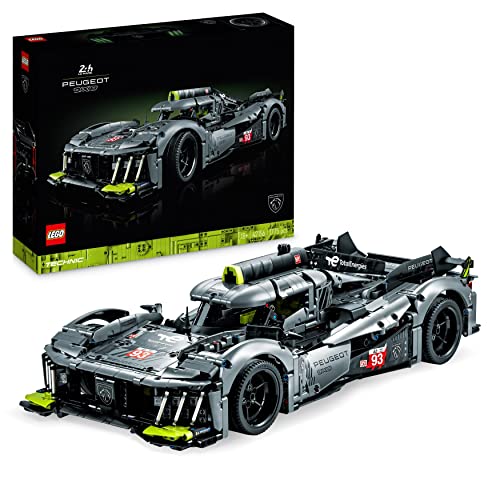 LEGO Technic Peugeot 9X8 24H Le Mans Hybrid Hypercar, legendärer Rennwagen, Modellauto-Bausatz für Erwachsene, Maßstab 1:10, Motorsport-Auto Sammlerstück für Fortgeschrittene 42156 von LEGO