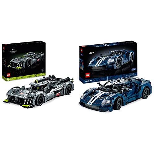 LEGO 42156 Technic Peugeot 9X8 24H Le Mans Hybrid Hypercar & 42154 Technic Ford GT 2022 Auto-Modellbausatz für Erwachsene von LEGO