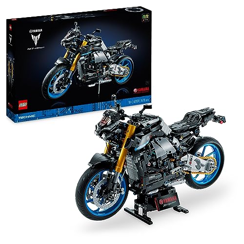 LEGO 42159 Technic Yamaha MT-10 SP Motorrad-Modellbausatz für Erwachsene, authentisches Fahrzeug-Modell mit 4-Zylinder-Motor, funktionsfähiger Lenkung und AR-App, Geschenk für Männer und Frauen von LEGO