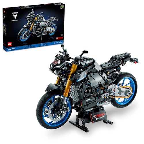 LEGO 42159 Technic Yamaha MT-10 SP Motorrad-Modellbausatz für Erwachsene, authentisches Fahrzeug-Modell mit 4-Zylinder-Motor, funktionsfähiger Lenkung und AR-App, Geschenk für Männer und Frauen von LEGO
