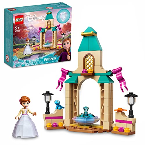 LEGO 43198 Disney Annas Schlosshof, Prinzessinnen-Spielzeug zum Bauen aus Die Eiskönigin 2 mit Anna Mini-Puppe, Diamantkleid-Kollektion von LEGO
