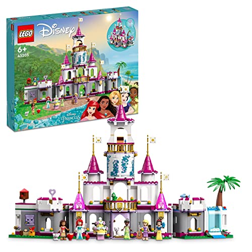 LEGO | Disney Princess Ultimatives Abenteuerschloss, Prinzessinnen-Schloss-Spielzeug, baubares Haus mit Mini-Puppen wie Ariel, Vaiana, Tiana, Geschenk für Mädchen und Jungen 43205 LEGO | Disney Princess Ultimatives Abenteuerschloss, Prinzessinnen-Schloss-Spielzeug, baubares Haus mit Mini-Puppen wie Ariel, Vaiana, Tiana, Geschenk für Mädchen und Jungen 43205 von LEGO