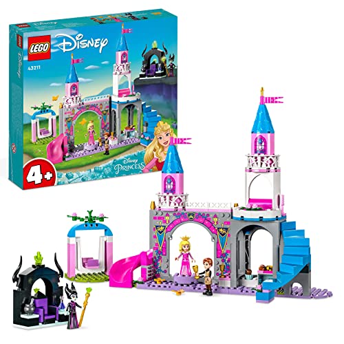 LEGO Disney Princess Auroras Schloss Spielzeug zum Bauen mit Dornröschen, Prinz Philip & Maleficent Mini-Puppen für Mädchen & Jungen ab 4 Jahren 43211 von LEGO