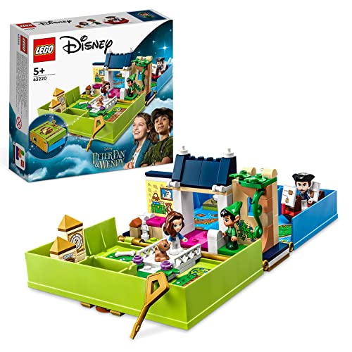 LEGO Disney Classic Peter Pan & Wendy – Märchenbuch-Abenteuer Spielzeug-Set, tragbares Spielset mit Micro-Puppen und Piratenschiff, Reise-Spielzeug für Kinder ab 5 Jahren 43220 von LEGO