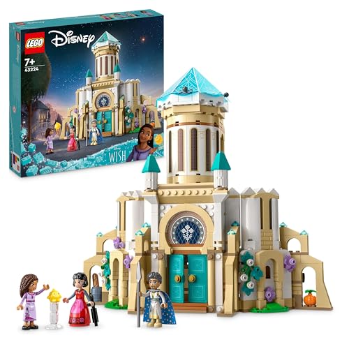 LEGO 43224 Disney Wish König Magnificos Schloss, Baubares Spielzeug aus dem Wish-Film mit Figuren, darunter Asha, Dahlia und EIN Stern, Mädchen, Jungen und Kinder ab 7 Jahren von LEGO