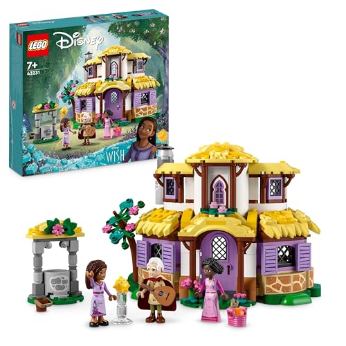 LEGO Disney Wish Ashas Häuschen Set, öffnendes Spielzeug-Puppenhaus aus dem Wish-Film mit Asha, Sakina und Sabino-Mini-Puppen und Star-Figur, Kinder, Mädchen und Jungen 43231 von LEGO