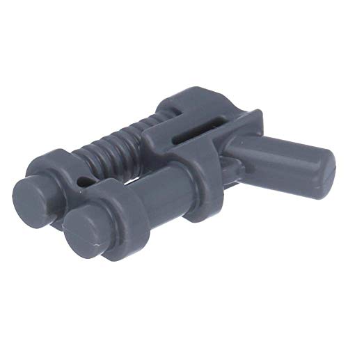 LEGO 5 x Figuren, Waffe Pistole, Zwei Läufe Dunkelgrau (neu) von LEGO