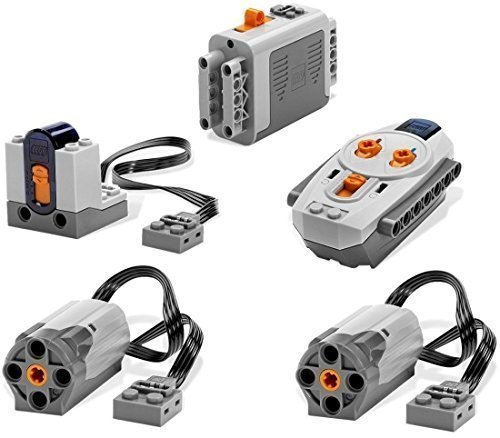 LEGO 5pc Power Functions Motor Battery IR Remote Receiver Set von LEGO