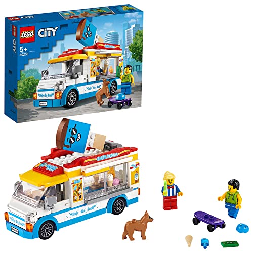 LEGO 60253 City Great Vehicles Eiswagen, Kreatives Spielzeug Mit Skater- Und Hundefigur, Geschenk Für Mädchen Und Jungen Ab 5 Jahren, Kinderspielzeug LEGO 60253 City Great Vehicles Eiswagen, Kreatives Spielzeug Mit Skater- Und Hundefigur, Geschenk Für Mädchen Und Jungen Ab 5 Jahren, Kinderspielzeug von LEGO