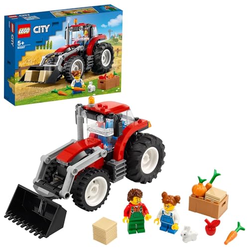 LEGO City Traktor Spielzeug, Bauernhof Set mit Minifiguren und Tierfiguren, toll als Geschenk für Jungen und Mädchen ab 5 Jahren 60287 von LEGO