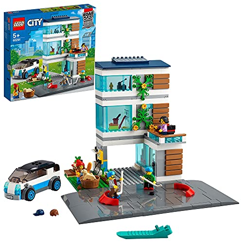 LEGO 60291 City Modernes Familienhaus, Puppenhaus mit Straßenplatten und 4 Minifiguren, kreatives Kinderspielzeug für Jungen und Mädchen ab 5 Jahren LEGO 60291 City Modernes Familienhaus, Puppenhaus mit Straßenplatten und 4 Minifiguren, kreatives Kinderspielzeug für Jungen und Mädchen ab 5 Jahren von LEGO