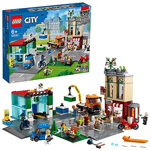 LEGO 60292 City Stadtzentrum Bauset mit Spielzeug-Motorbike, Fahrrad, Truck, Straßenplatten und 8 Minifiguren LEGO 60292 City Stadtzentrum Bauset mit Spielzeug-Motorbike, Fahrrad, Truck, Straßenplatten und 8 Minifiguren von LEGO