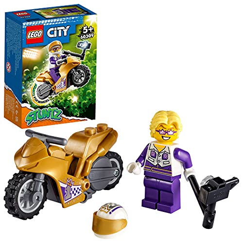 LEGO 60309 City Stuntz Selfie-Stuntbike Stuntshow Set mit Schwungradantrieb, Motorrad-Spielzeug mit Selfie-Stick, Geschenk für Kinder ab 5 Jahren von LEGO