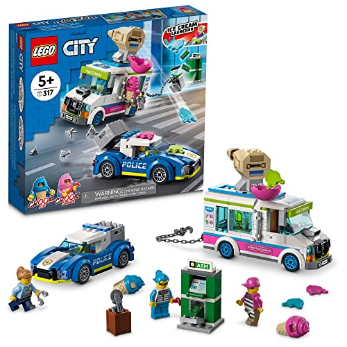 LEGO 60314 City Eiswagen-Verfolgungsjagd, Polizeiverfolgung Mit Eiskanone Und Abfangfahrzeug, Polizei-Spielzeug Für Jungen Und Mädchen Ab 5 Jahren LEGO 60314 City Eiswagen-Verfolgungsjagd, Polizeiverfolgung Mit Eiskanone Und Abfangfahrzeug, Polizei-Spielzeug Für Jungen Und Mädchen Ab 5 Jahren von LEGO