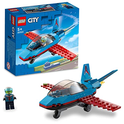 LEGO 60323 City Stuntflugzeug, Kunstflugzeug, Flugzeug Spielzeug mit Piloten-Minifigur, kreatives Geschenk für Jungen und Mädchen ab 5 Jahren von LEGO