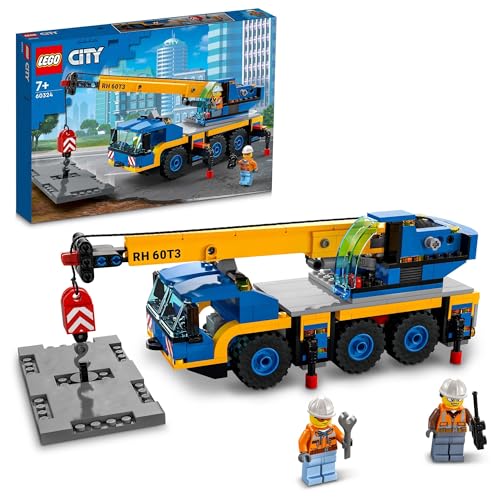 LEGO 60324 City Geländekran, Kran- und LKW-Spielzeug mit Haken, baubares Fahrzeug-Spielzeug für Jungen und Mädchen ab 7 Jahren, Geschenk für Kinder und Fans von Baufahrzeugen LEGO 60324 City Geländekran, Kran- und LKW-Spielzeug mit Haken, baubares Fahrzeug-Spielzeug für Jungen und Mädchen ab 7 Jahren, Geschenk für Kinder und Fans von Baufahrzeugen von LEGO
