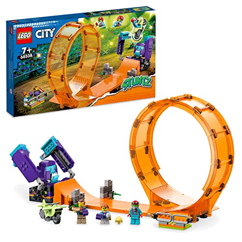 LEGO 60338 City Stuntz Schimpansen-Stuntlooping, Action-Spielzeug mit Rampe, Stunt-Motorrad und 3 Minifiguren für Kinder ab 7 Jahre von LEGO