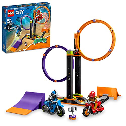 LEGO 60360 City Stuntz Kreisende Reifen-Challenge, 1 oder 2 Spieler Wettbewerbe mit selbstfahrendem Motorrad Spielzeug für Kinder, Jungen & Mädchen ab 6 Jahren, lustige Geschenkidee von LEGO