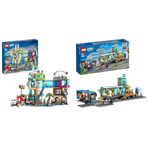 LEGO 60380 City Stadtzentrum Set & 60335 City Bahnhof von LEGO
