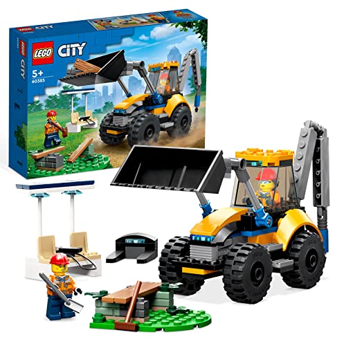 LEGO 60385 City Radlader Baufahrzeug, Bagger-Spielzeug für Kinder als Lernspielzeug mit Minifiguren, Baufahrzeug-Geschenk zum Geburtstag ab 5 Jahren von LEGO