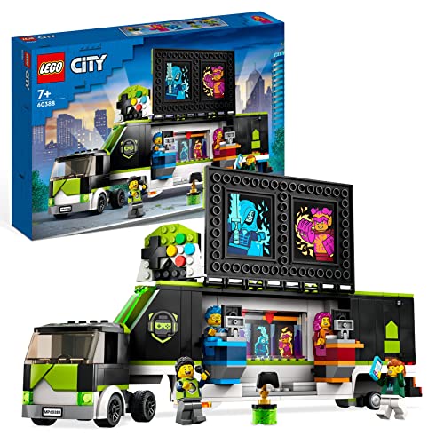 LEGO 60388 Gaming Turnier Truck, LKW-Spielzeug mit Minifiguren, Gamer-Geschenk für Jungen und Mädchen und Fans von E-Sports ab 7 Jahren LEGO 60388 Gaming Turnier Truck, LKW-Spielzeug mit Minifiguren, Gamer-Geschenk für Jungen und Mädchen und Fans von E-Sports ab 7 Jahren von LEGO