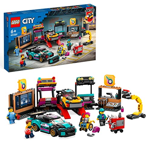 LEGO 60389 City Autowerkstatt, Mechaniker-Spielzeug-Werkstatt mit individuell gestaltbaren Spielzeugautos für Jungen und Mädchen ab 6 Jahren, Geschenkidee zum Geburtstag LEGO 60389 City Autowerkstatt, Mechaniker-Spielzeug-Werkstatt mit individuell gestaltbaren Spielzeugautos für Jungen und Mädchen ab 6 Jahren, Geschenkidee zum Geburtstag von LEGO