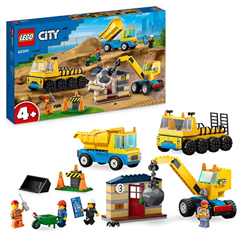 LEGO 60391 City Baufahrzeuge und Kran mit Abrissbirne, Spielzeug mit Bagger, Kipper und Transportfahrzeugen, Lernspielzeug für Kleinkinder ab 4 Jahren LEGO 60391 City Baufahrzeuge und Kran mit Abrissbirne, Spielzeug mit Bagger, Kipper und Transportfahrzeugen, Lernspielzeug für Kleinkinder ab 4 Jahren von LEGO