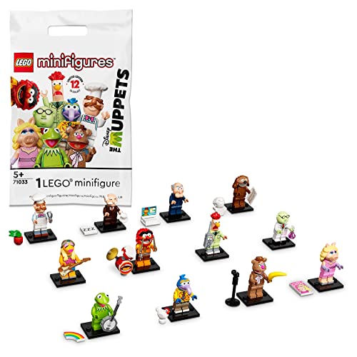 LEGO 71033 Minifiguren Die Muppets, Set mit 1 von 12 Minifiguren zum Sammeln, darunter Miss Piggy und Kermit der Frosch, Limited Edition Sammlung (1 Stück - Stil per Zufall ausgewählt) von LEGO