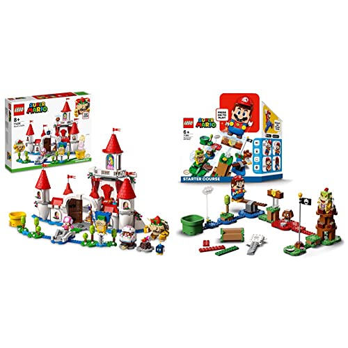 LEGO 71408 Super Mario Pilz-Palast – Erweiterungsset, Spielzeug zum kombinieren mit Starterset & 71360 Super Mario Abenteuer mit Mario – Starterset, interaktive Figur und Bauspiel von LEGO