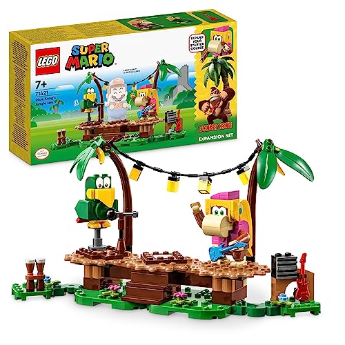 LEGO Super Mario Dixie Kongs Dschungel-Jam – Erweiterungsset mit Dixie Kong und Sqwaks der Papagei-Figuren, Spielzeug zum Kombinieren mit Starterset 71421 LEGO Super Mario Dixie Kongs Dschungel-Jam – Erweiterungsset mit Dixie Kong und Sqwaks der Papagei-Figuren, Spielzeug zum Kombinieren mit Starterset 71421 von LEGO