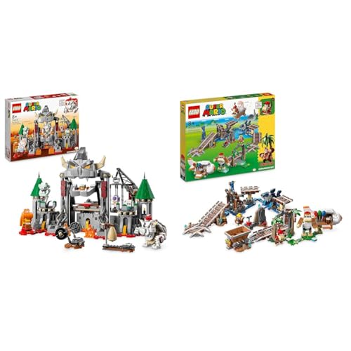 LEGO 71423 Super Mario Knochen-Bowsers Festungsschlacht & 71425 Super Mario Diddy Kongs Lorenritt von LEGO