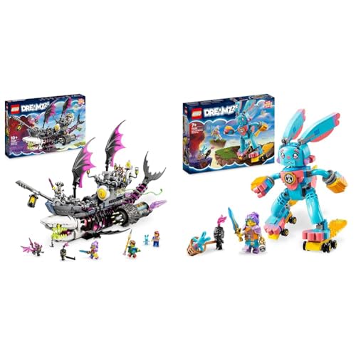 LEGO 71469 DREAMZzz Albtraum-Haischiff, Baue 2 Arten des Piraten-Boot-Spielzeuges & 71453 DREAMZzz Izzie und Ihr Hase Bunchu Set von LEGO
