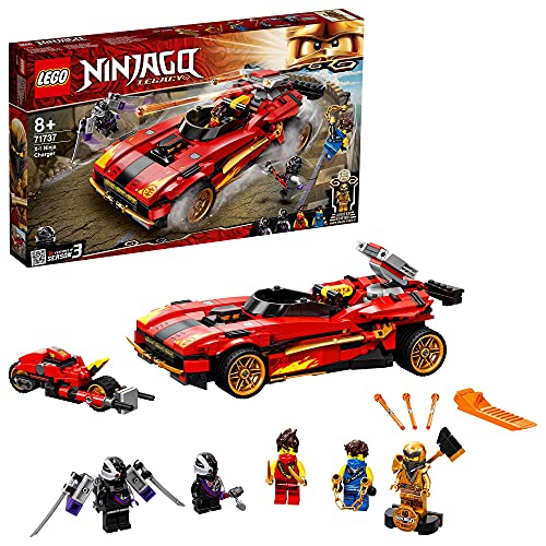 LEGO 71737 NINJAGO Legacy X-1 Ninja Superauto und Motorrad mit Cole als goldene Minifigur von LEGO