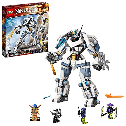 LEGO 71738 NINJAGO Legacy Zanes Titan-Mech, Ninja-Spielzeug zum Bauen mit 4 Minifiguren, darunter Jay als goldene Figur und 2 Geisterkämpfer, bewegliche Actionfigur LEGO 71738 NINJAGO Legacy Zanes Titan-Mech, Ninja-Spielzeug zum Bauen mit 4 Minifiguren, darunter Jay als goldene Figur und 2 Geisterkämpfer, bewegliche Actionfigur von LEGO