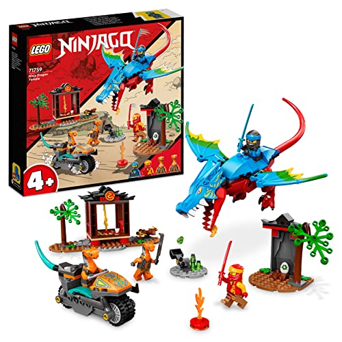 LEGO 71759 NINJAGO Drachentempel Set Mit Spielzeug-Motorrad, 4 Minifiguren Inkl. Kai Und NYA Sowie Drachen- Und Schlangen-Figuren von LEGO