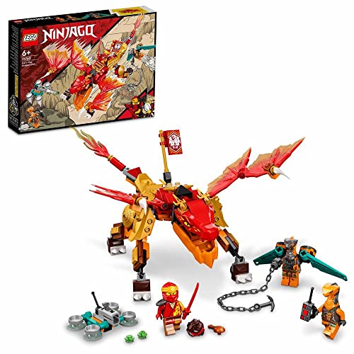 LEGO 71762 NINJAGO Kais Feuerdrache EVO, Drachen Spielzeug ab 6 Jahren mit Feuerdrachen- und Schlangen-Figur, mit Ninjas und Boa-Jäger von LEGO