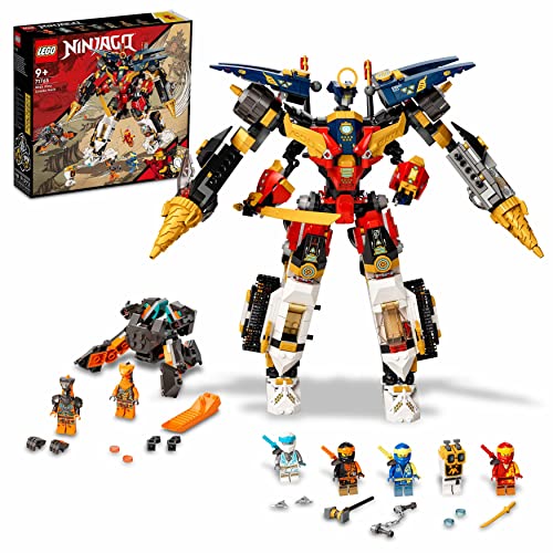 LEGO 71765 NINJAGO Ultrakombi-Ninja-Mech, 4-in-1-Spielzeug ab 9 Jahren mit Spielzeugauto, Jet und Panzer, Geschenkset mit Fahrzeugen und 7 Figuren LEGO 71765 NINJAGO Ultrakombi-Ninja-Mech, 4-in-1-Spielzeug ab 9 Jahren mit Spielzeugauto, Jet und Panzer, Geschenkset mit Fahrzeugen und 7 Figuren von LEGO