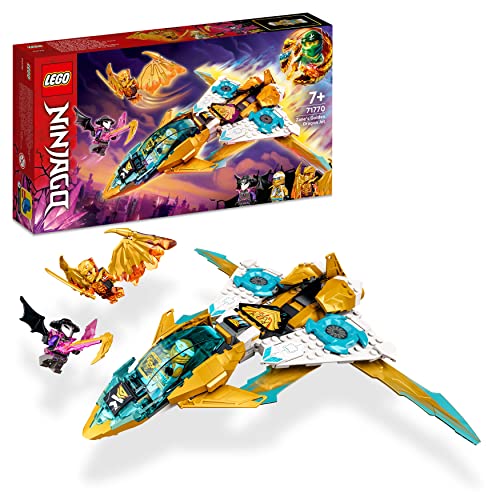 LEGO 71770 Ninjago Zanes Golddrachen Jet Set mit Spielzeug Flugzeug und Cole und Zane Minifiguren, tolles Geschenk zum Geburtstag für Kinder ab 7 Jahre, Mehrfarbig von LEGO