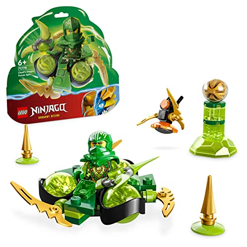 LEGO 71779 NINJAGO Lloyds Drachenpower-Spinjitzu-Spin Spielzeug, Spinner mit Kunststücken, Lloyd Minifigur zum Sammeln, kleines Geschenk für Kinder ab 6 Jahren von LEGO