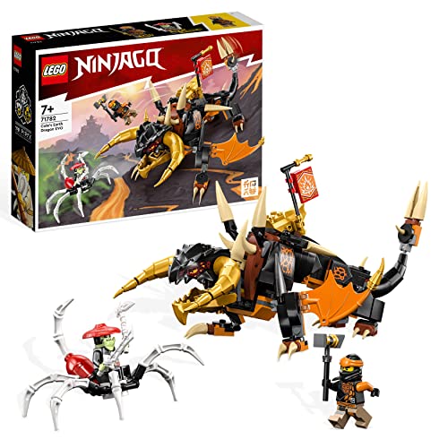 LEGO NINJAGO Coles Erddrache EVO, Spielzeug zum Sammeln mit aufrüstbarem Drachen & Skorpion-Figur sowie Minifiguren für Jungen und Mädchen 71782 von LEGO