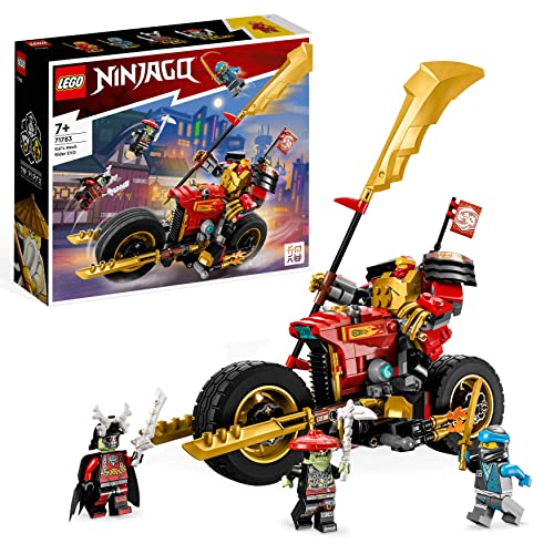 LEGO NINJAGO Kais Mech-Bike EVO, Aufrüstbares Ninja-Motorrad Spielzeug mit 2 Minifiguren – Kai und einem Skelett-Krieger für Kinder ab 7 Jahren 71783 von LEGO