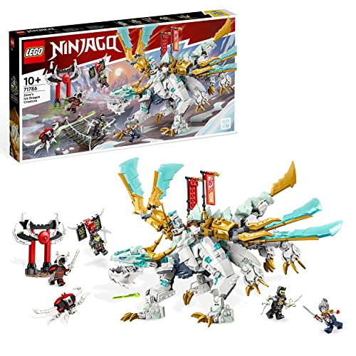 LEGO 71786 NINJAGO Zanes Eisdrache, BAU- und Spielset mit Spielzeugdrachen und 6 Minifiguren, Konstruktionsspielzeug, Geschenk für Kinder ab 10 Jahren von LEGO