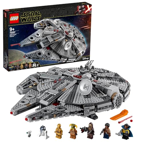 LEGO Star Wars Millennium Falcon Bauspielzeug für Kinder, Jungen & Mädchen, Modellraumschiff-Set mit 7 Figuren inkl. Finn und Chewbacca, C-3PO und R2-D2, The Rise of Skywalker Geschenke 75257 LEGO Star Wars Millennium Falcon Bauspielzeug für Kinder, Jungen & Mädchen, Modellraumschiff-Set mit 7 Figuren inkl. Finn und Chewbacca, C-3PO und R2-D2, The Rise of Skywalker Geschenke 75257 von LEGO