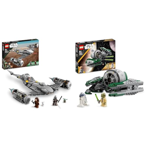LEGO 75325 Star Wars Der N-1 Starfighter des Mandalorianers aus Das Buch von Boba Fett & 75360 Star Wars Yodas Jedi Starfighter, Clone Wars Fahrzeug-Set von LEGO