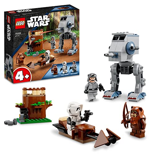 LEGO 75332 Star Wars at-ST, Bauspielzeug für Vorschulkinder ab 4 Jahren mit Ewok Wicket und Scout Trooper Minifiguren und Starter-Bauelement, Set 2022 von LEGO