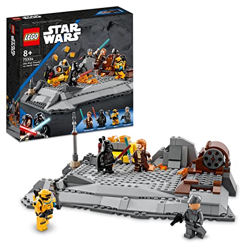 LEGO 75334 Star Wars Obi-Wan Kenobi vs. Darth Vader, Spielset mit Duell-Plattformen und Minifiguren, baubares Spielzeug für Kinder ab 8 Jahren von LEGO