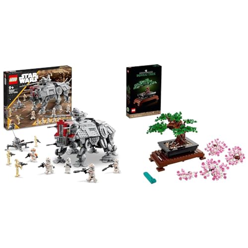 LEGO 75337 Star Wars at-TE Walker, Bewegliches Spielzeugmodell & 10281 Icons Bonsai Baum Set für Erwachsene, Pflanzen Home Deko Set mit Blumen LEGO 75337 Star Wars at-TE Walker, Bewegliches Spielzeugmodell & 10281 Icons Bonsai Baum Set für Erwachsene, Pflanzen Home Deko Set mit Blumen von LEGO